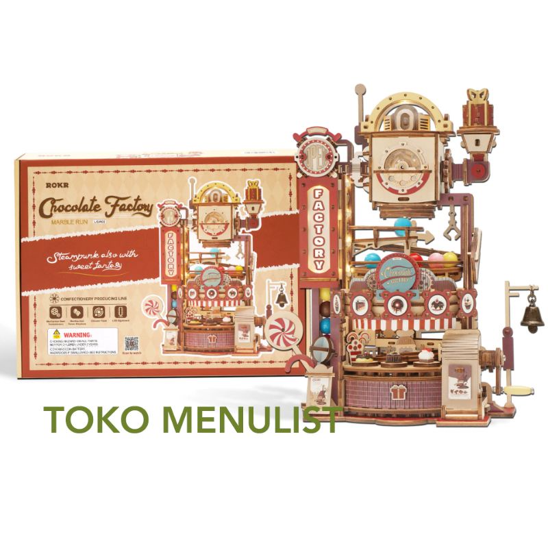 Jual Original Rokr 3D Wooden Puzzle Marble Run Chocolate Factory