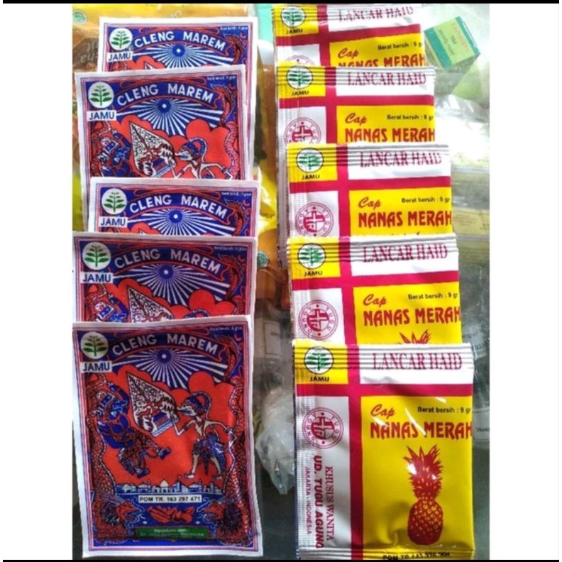 Jual Jamu Nanas Merah And Cap Wayang Becak 1 Paket 5 5 Lancar Haid