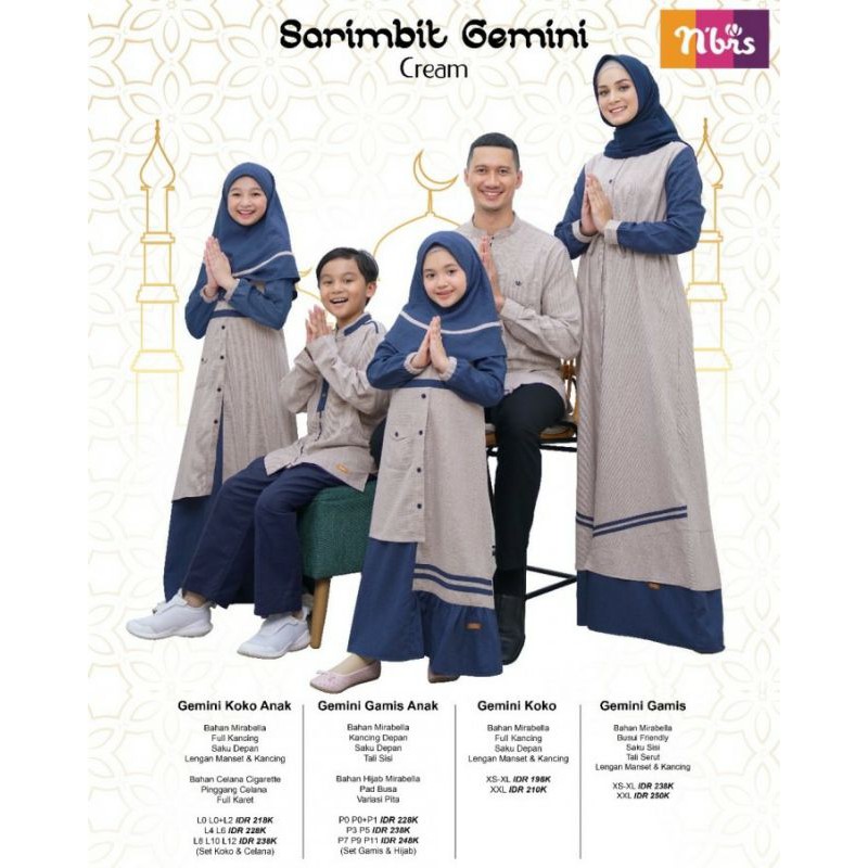 Jual Sarimbit Nibras Gemini Cream | Shopee Indonesia