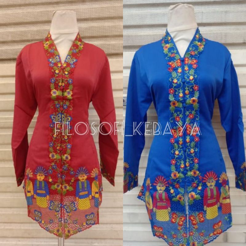 Jual Atasan Kebaya Encim Modern Kebaya Ondel Betawi Kebaya Adat Betawi Ondel Ondel Kebaya