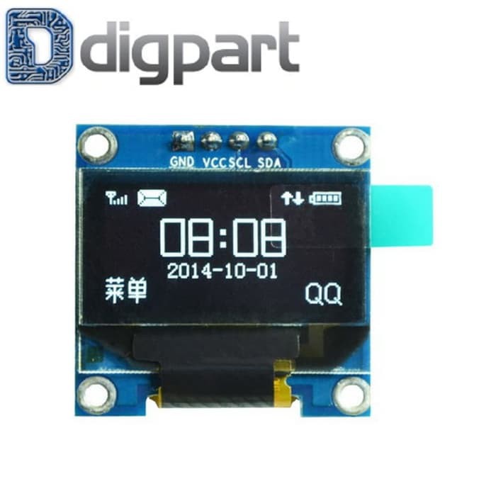 Jual OLED White Putih 0.96 Inch Module 128X64 LCD LED Display IIC I2C ...