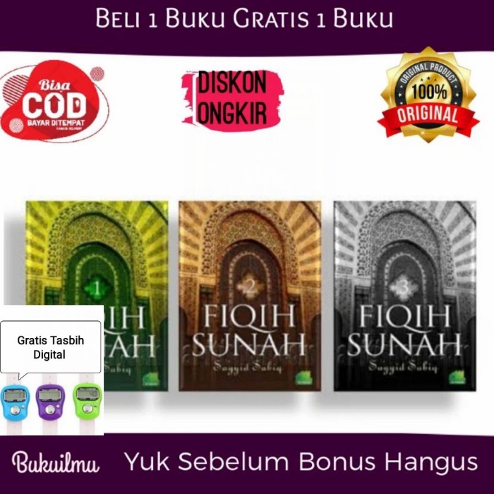 Jual [ Buku Kitab ] Buku Fiqih Sunnah Sayyid Sabiq 3 Jilid Lengkap