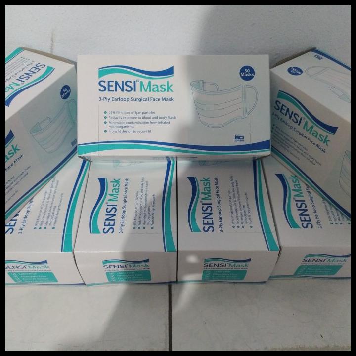 Jual Sensi Mask 3 Ply Earloop Surgical Facemask 1Box Isi 50 Pcs ...