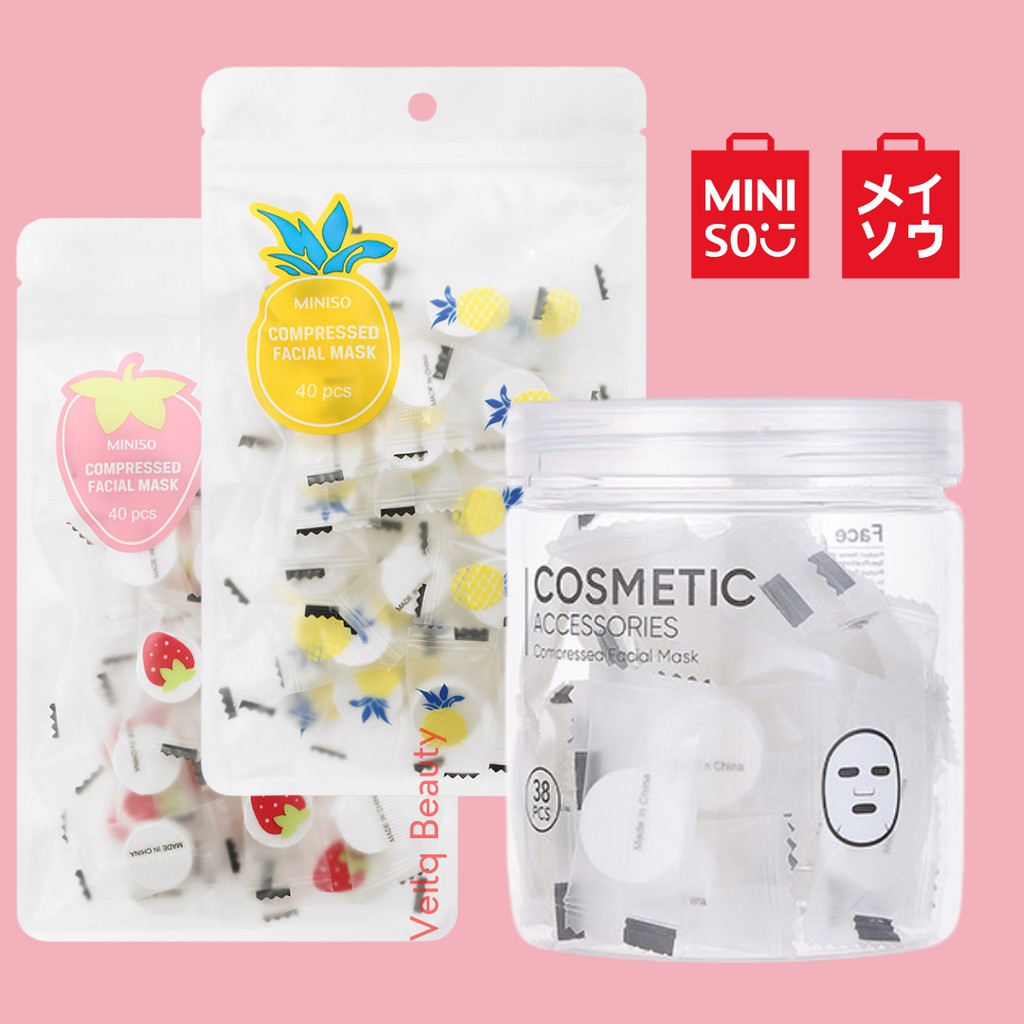Jual MINISO Compressed Sheet Mask Masker Kertas Polos DIY Ndk78 ...