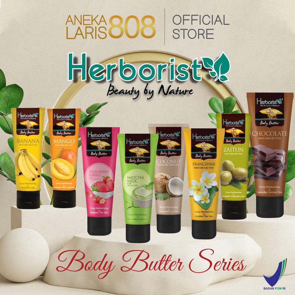 Jual Herborist Body Butter With Shea Butter Zaitun Banana Chocolate