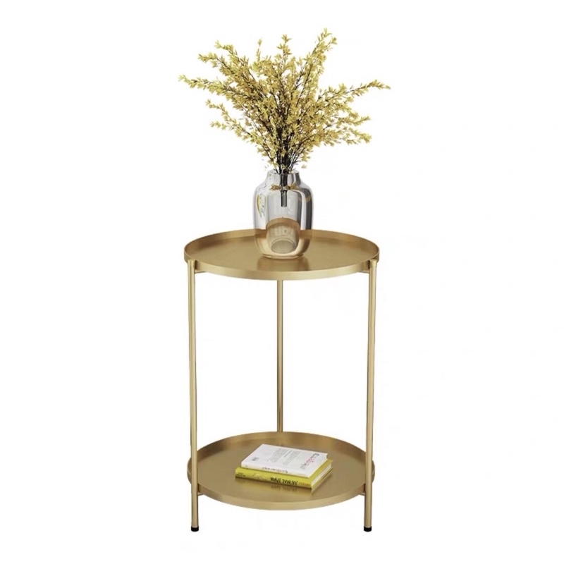Jual Double Gold Tray Meja Corner / Meja NORDIC GLADOM / Meja Kuning ...