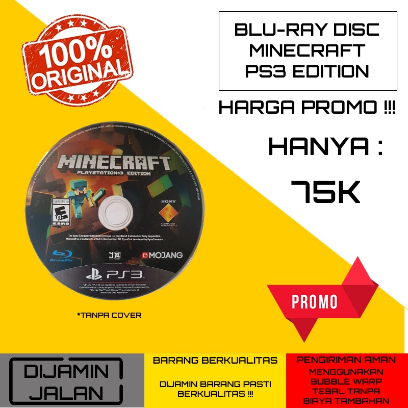 Jual BD/CD/KASET PS3 MINECRAFT PLAYSTATION EDITION | Shopee Indonesia