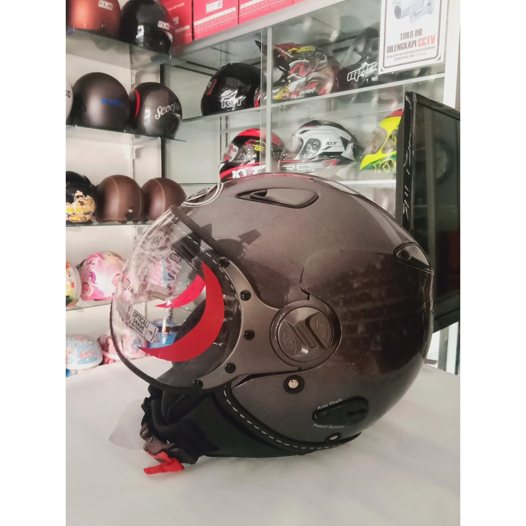 Jual HELM KYT ELSICO ORIGINAL warna ABU GLOSSY Shopee Indonesia
