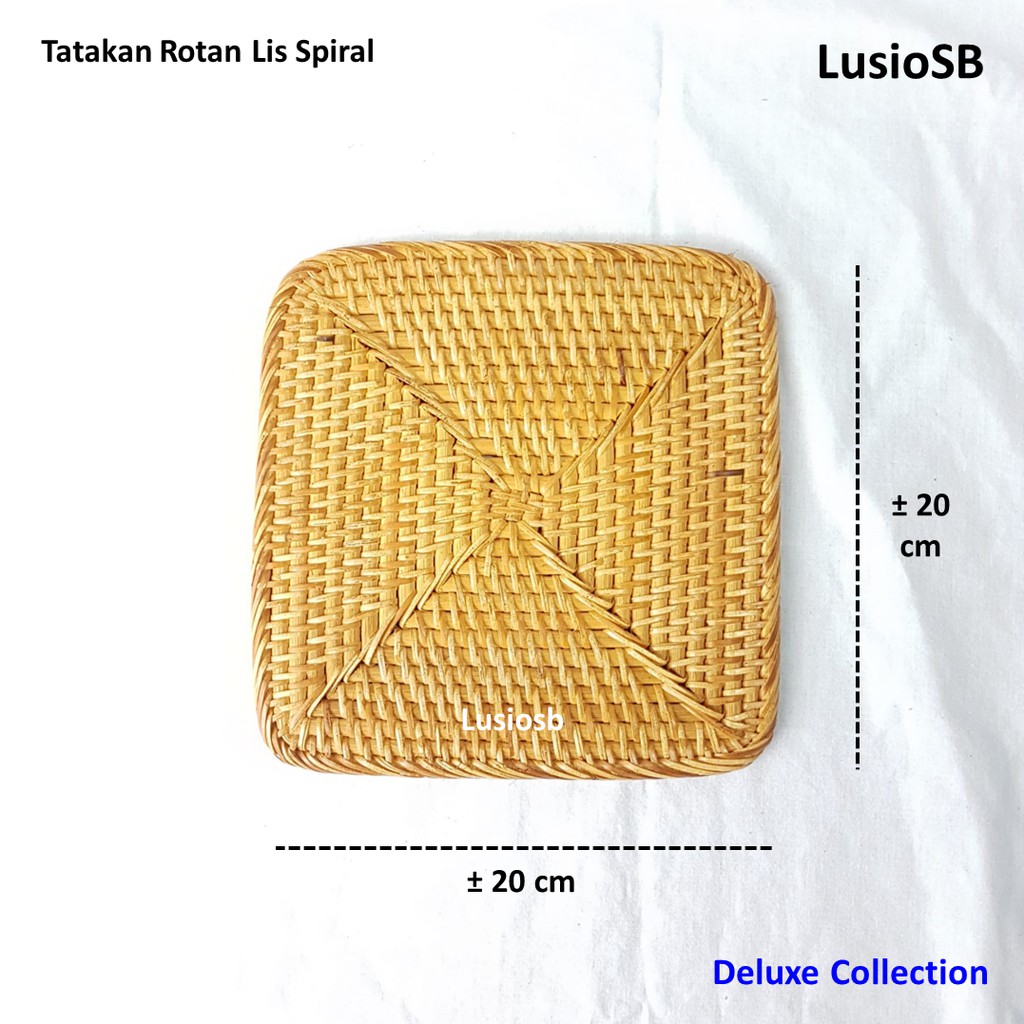 Jual Lusiosb Tatakan Rotan Persegi Preum Alas Rotan Tatakan Piring Alas Piring Rattan