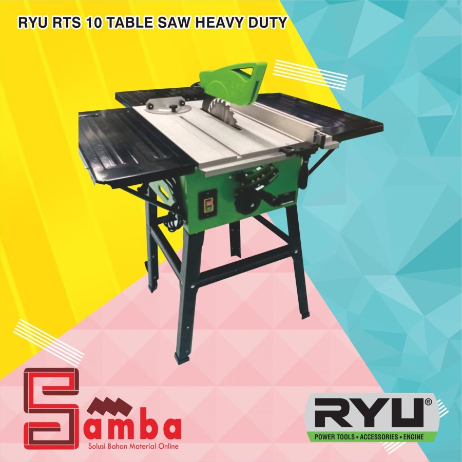 Jual RYU RTS 10 Table Saw Heavy Duty Meja Potong Kayu + KAKI MEJA ...