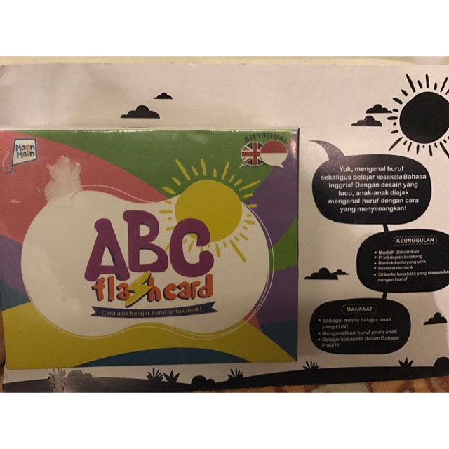 Jual ABC Flash Card (2 bahasa Indonesia dan Inggris) | Shopee Indonesia