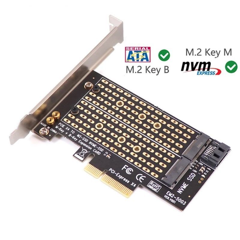 M2 NVMe SSD NGFF to PCIE 3.0 X16 adapter M Key B Key mSATA PCI Express 3.0 NVME  m.2 SSD & m.2 AHCI & mSATA 3 in 1 converter - Price history