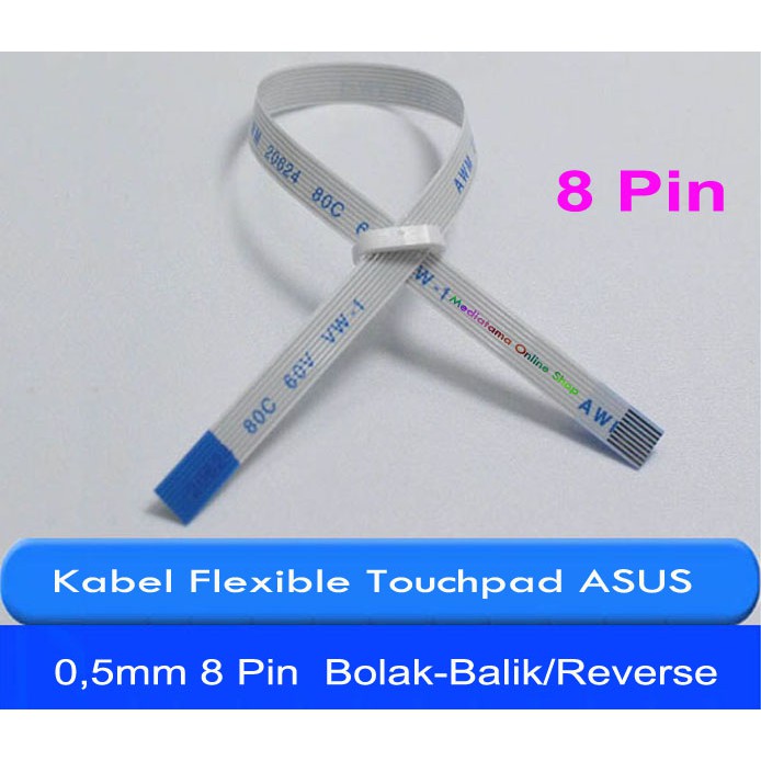 Jual KABEL FLEXIBLE TOUCHPAD ASUS 8 PIN LEBAR 4.5mm JALUR BOLAKBALIK