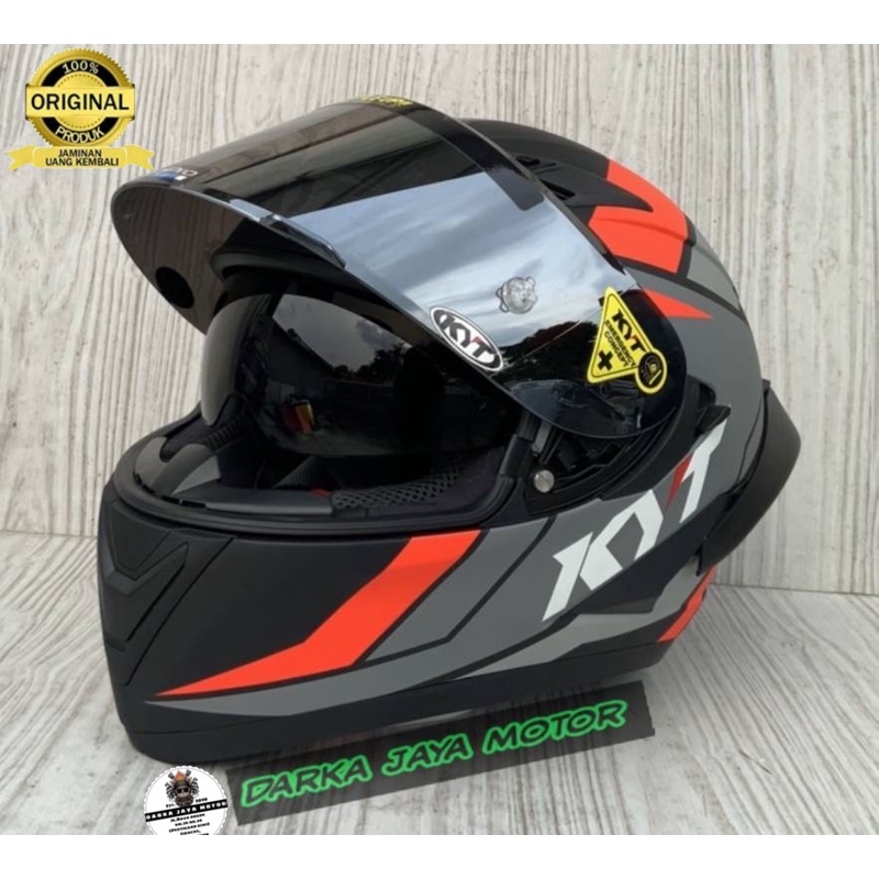 Jual Helm Kyt Falcon Fr Raid Black Matt Red Fluo Kyt Full Face Original