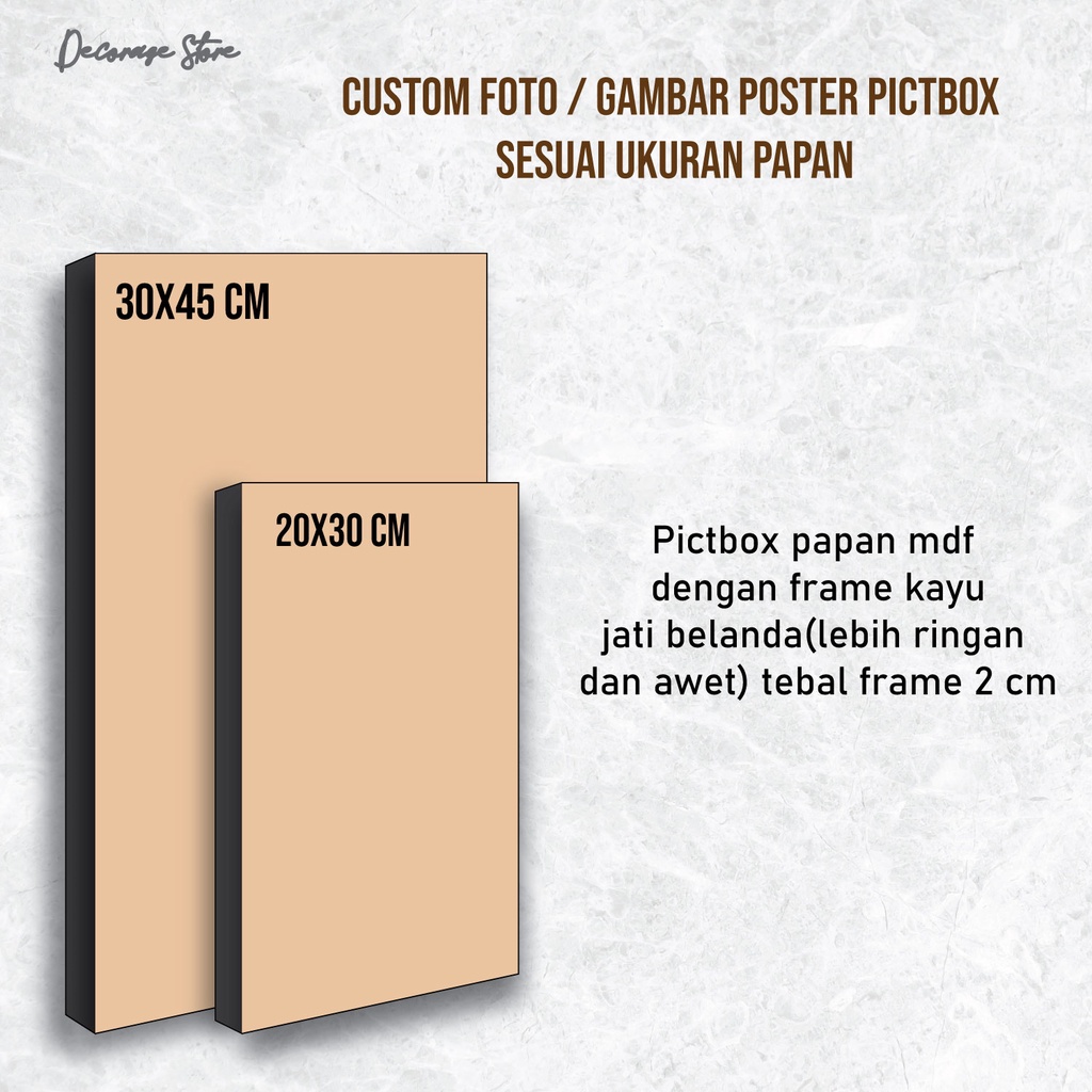 Jual Custom Gambar / Desain Sesuai Pesanan Pajangan Dinding Frame Kayu ...