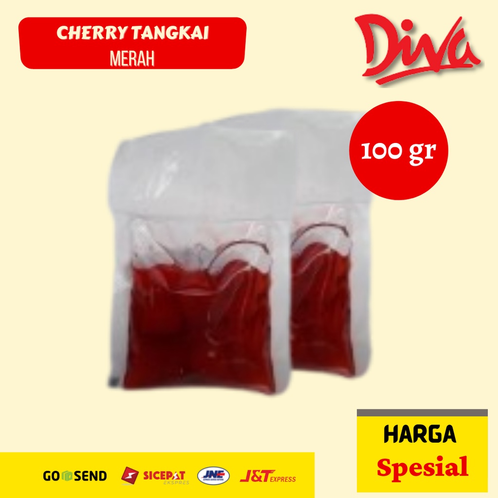 Jual Cherry Tangkai Merah 100 gr | Shopee Indonesia