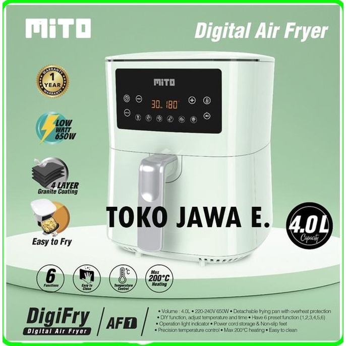 Jual PROMO MITO AF1 Air Fryer/Deep Fryer Digital/Penggorengan Listrik ...