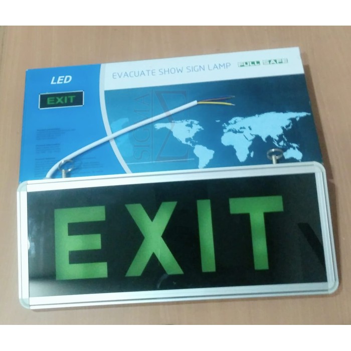 Jual LED Exit Evacuate Show Sign Lamp FULL SAFE-OT03.100694 | Shopee ...