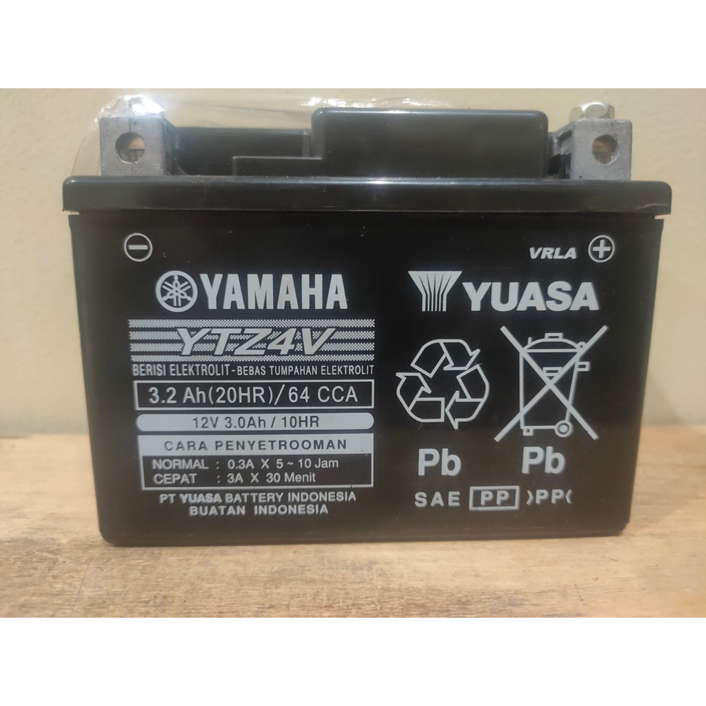 Jual Aki Motor Yuasa YTZ4V / Aki Mio, Gear, Finno, X-Ride, Vixion, R15