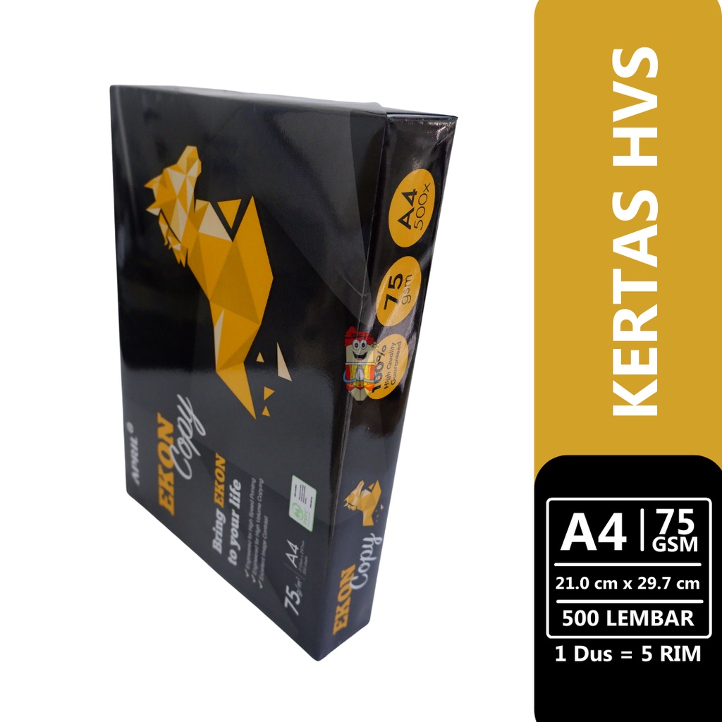 Jual Kertas HVS Kertas Fotocopy Kertas Print Ekon Copy A4 75 Gsm ...