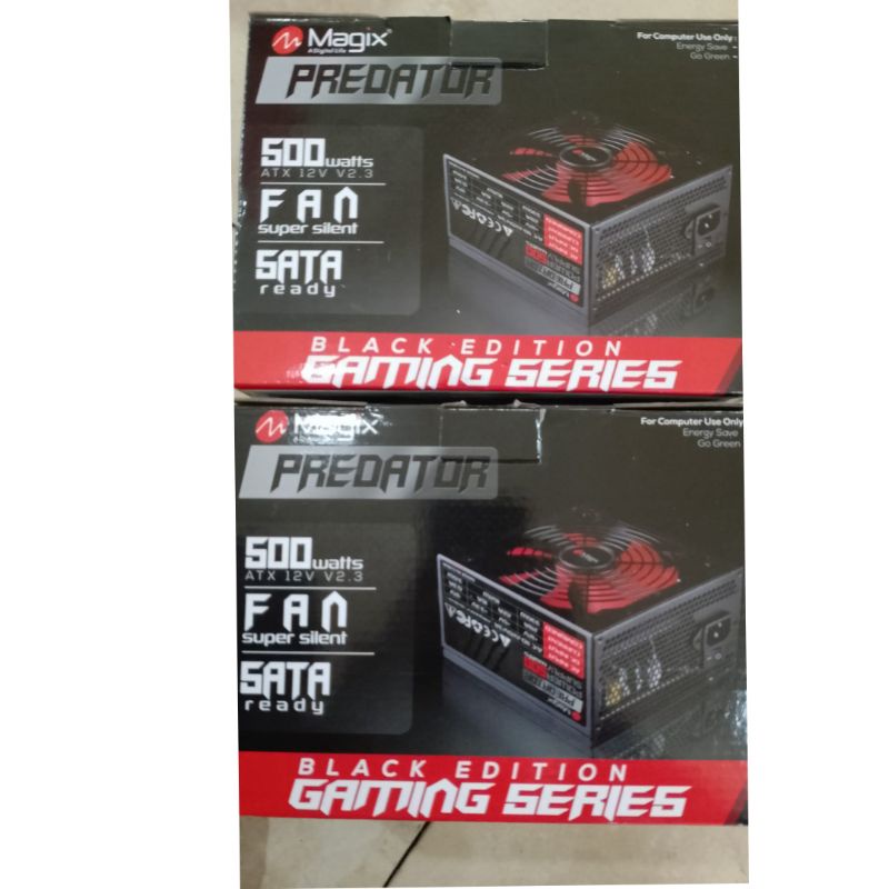 Jual PSU POWERSUPPLY MAGIX PREDATOR 500 WATT + KABEL POWER | Shopee ...