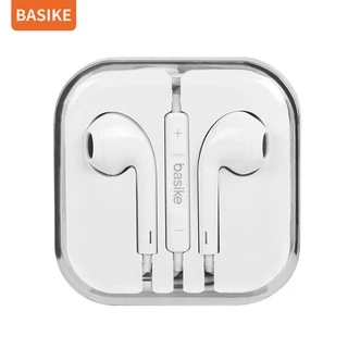 (HOT)BASIKE Headset kabel 3.5 mm Earphone Gaming Bass Musik In Ear for Oppo Vivo Xiaomi Android asli