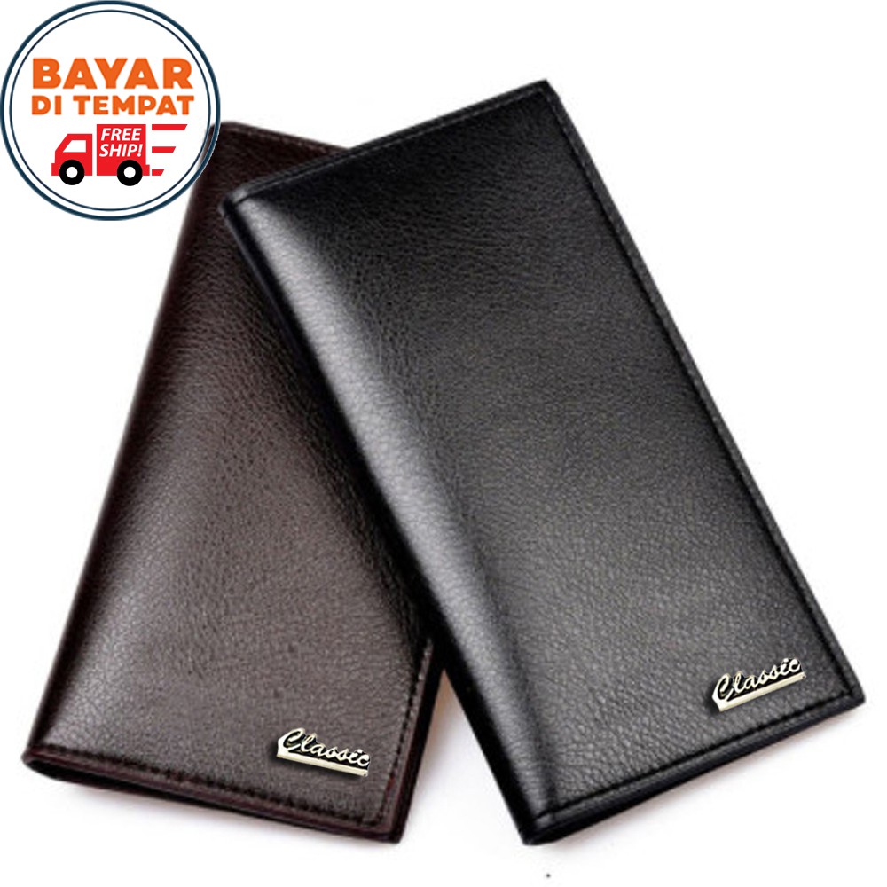 Jual [JURAGAN TAS] CLASSIC ORI Dompet Panjang Pria Dompet Pria 7 Inchi  C1000 Kulit PU Leather + BOX | Shopee Indonesia