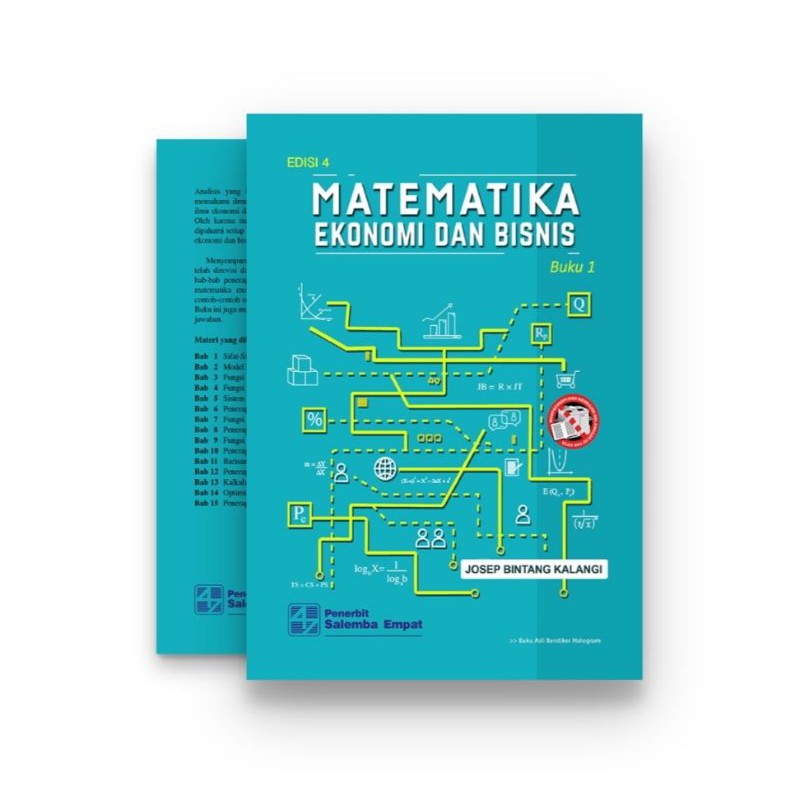 Jual Matematika Ekonomi Dan Bisnis Jilid 1 Edisi 4 Josep Bintang ...