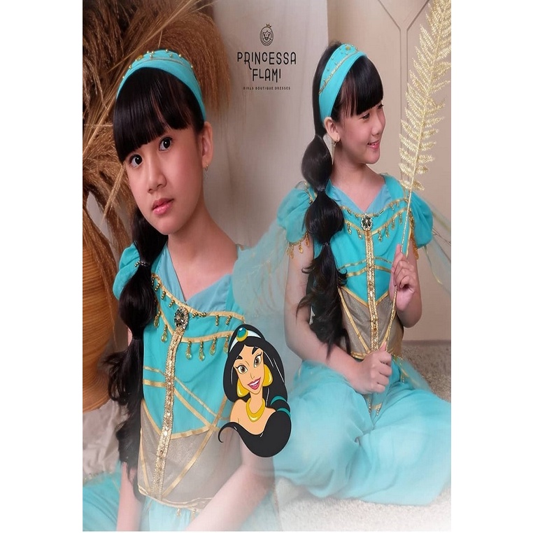 Jual Dress Anak Baju Anak Perempuan Princess Jasmine 2087 | Shopee ...