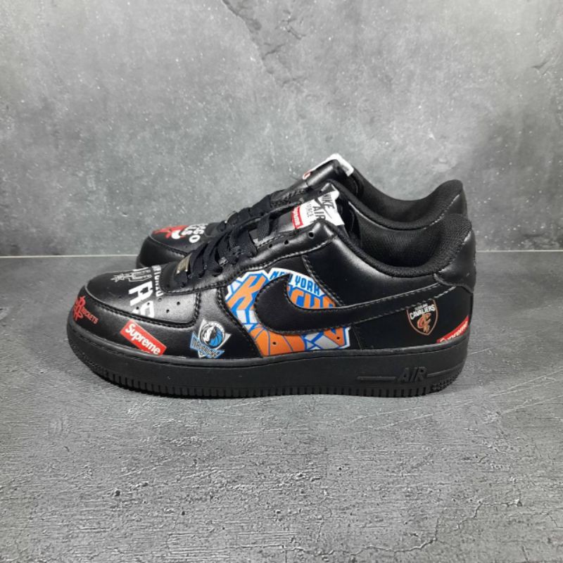 NIKE AIR FORCE 1 LOW SUPREME X NBA BLACK PREMIUM ORIGINAL