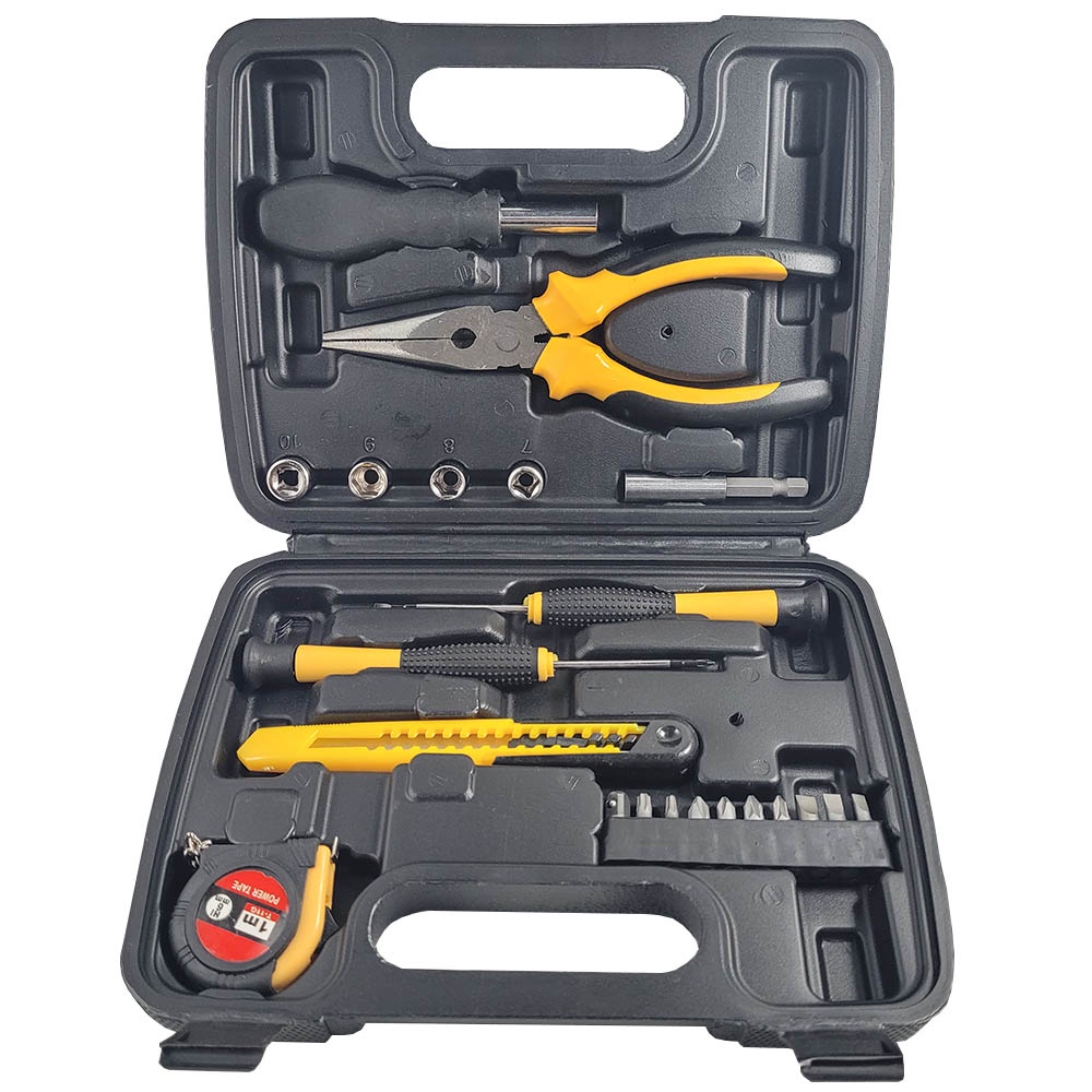 Jual Toolkit Box TB022 - 22 Set Kunci Sok Obeng Set Cutter Meteran ...