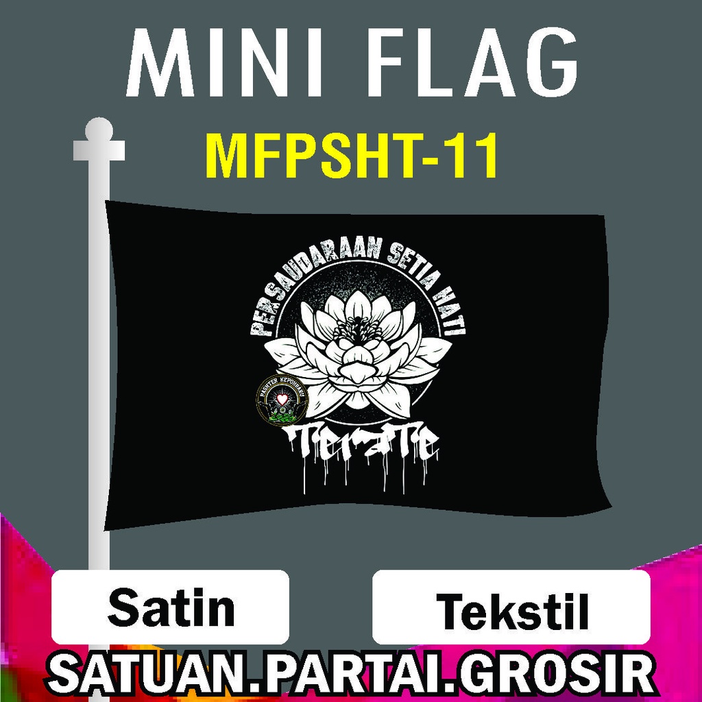 Jual Cetak Mini Flag Design Psht Cetak Bendera Persaudaraan Setia