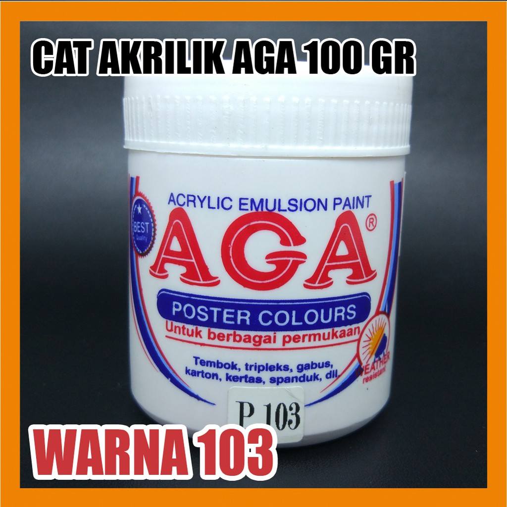 Jual Cat Akrilik Aga Warna 103 100g Shopee Indonesia