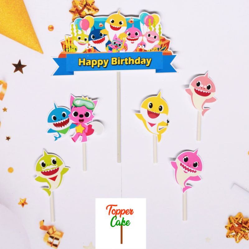 Jual Topper Cake Baby Shark / Hiasan Kue Ulang Tahun | Shopee Indonesia