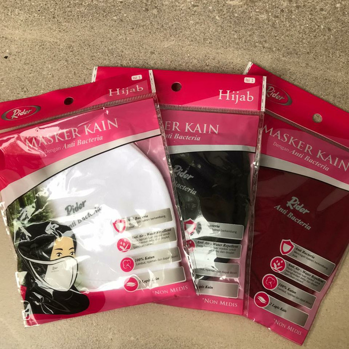 Jual Masker Kain Hijab Merk Rider - Hitam | Shopee Indonesia