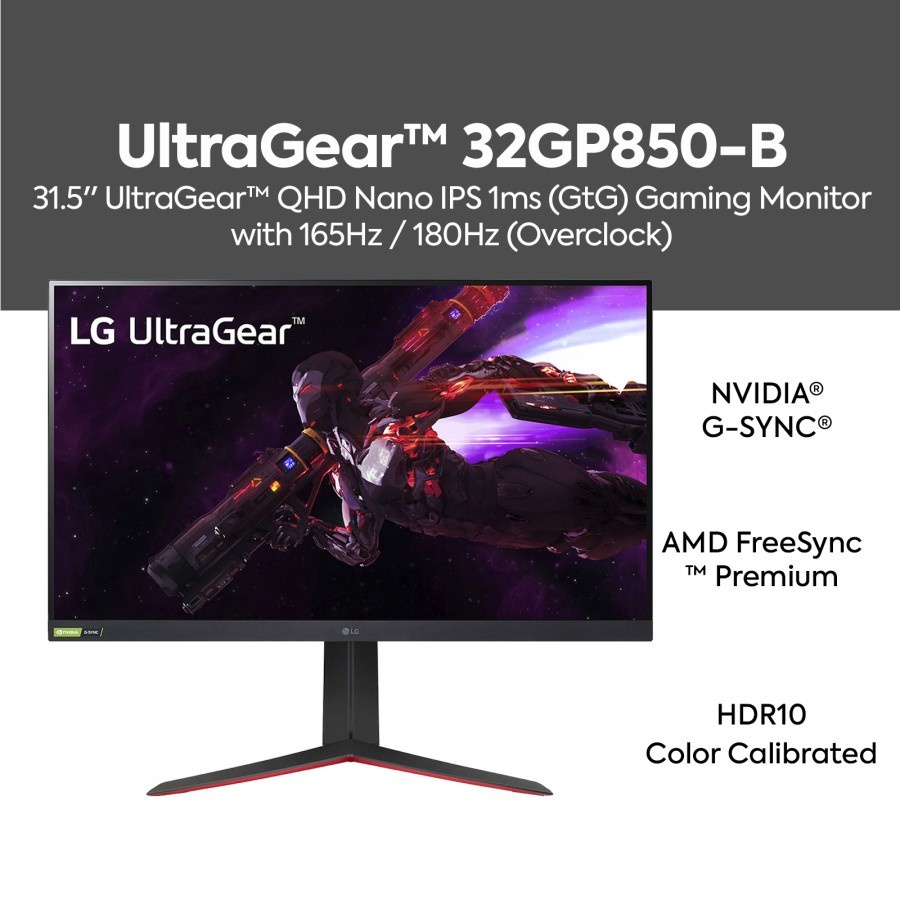 Jual LG UltraGear 32GP850-B 32 Inch Monitor - QHD Nano IPS 165Hz 1ms ...