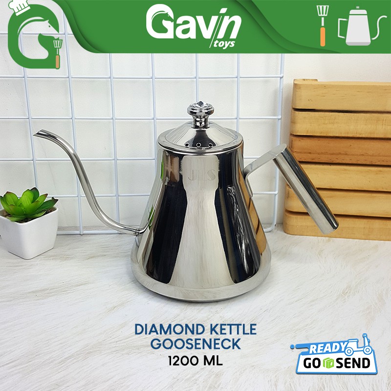 Jual Diamond Kettle Gooseneck 12l Manual Brew Teko Seduh Teh Kopi Saringan V60 Leher Angsa 4258