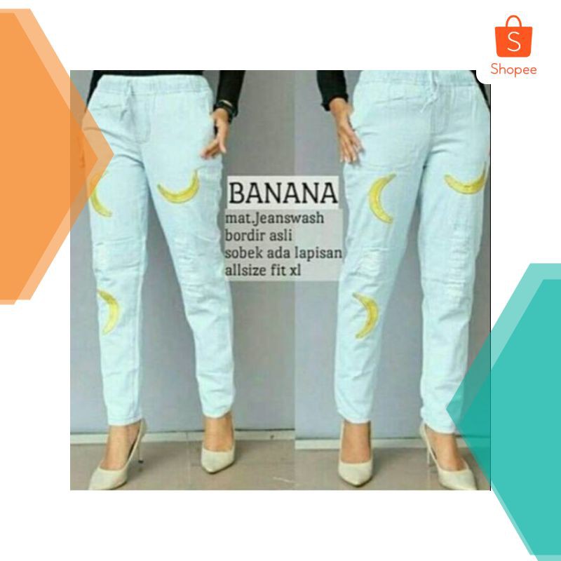 Jual Promo Celana Banana Ripped Jeans Keren | Shopee Indonesia