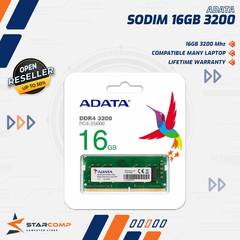 Jual MEMORY ADATA 16GB 3200MHz DDR4 Sodimm | Shopee Indonesia