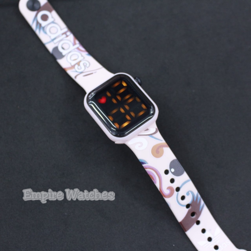 Jam Tangan LED Adidas Digital Pria Wanita Strap Rubber