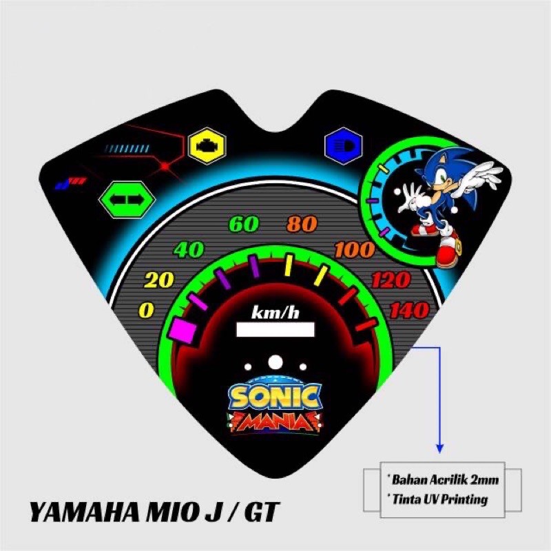 Jual PAPAN PANEL SPEEDOMETER SPIDOMETER CUSTOM COSTUM YAMAHA MIO J / GT ...