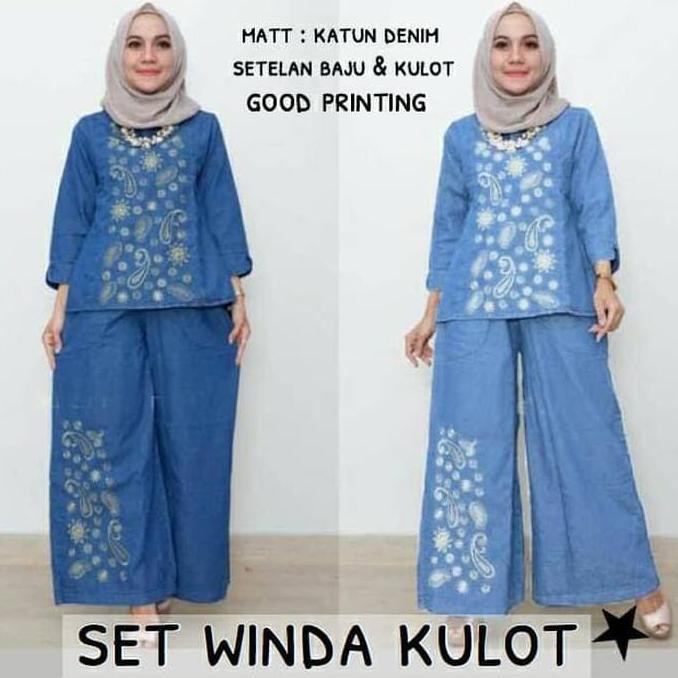 Jual Damai Fashion Jakarta Baju Setelan Kulot Muslim Wanita Winda