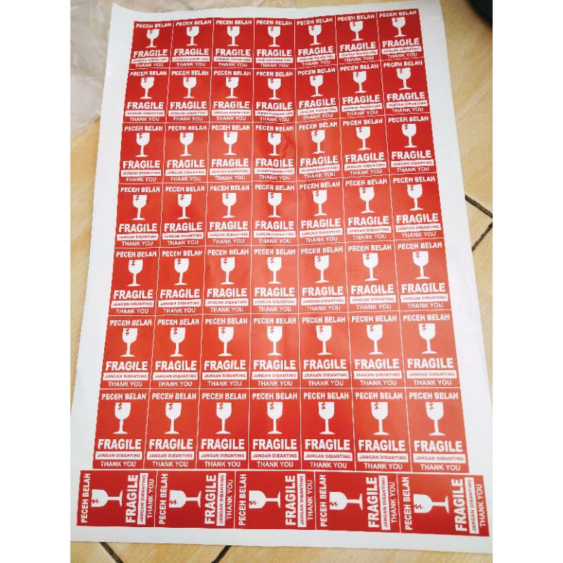 Jual Sticker Fragile 4x6cm | Shopee Indonesia