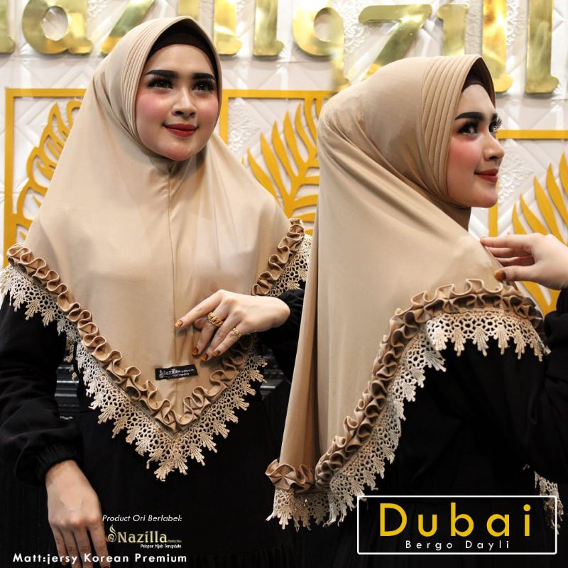 Jual Jilbab Khimar Instan Bergo Daily Dubai Ori Nazilla Shopee Indonesia