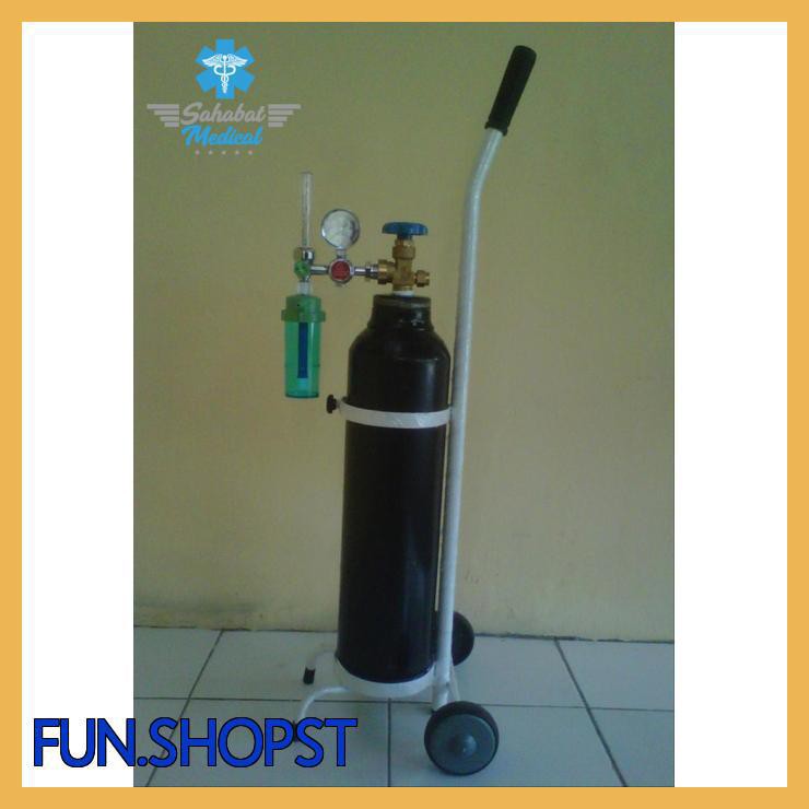 Jual Oksigen 1m3 Lengkap Tabung Oxygen Trolly Regulator Shopee Indonesia 