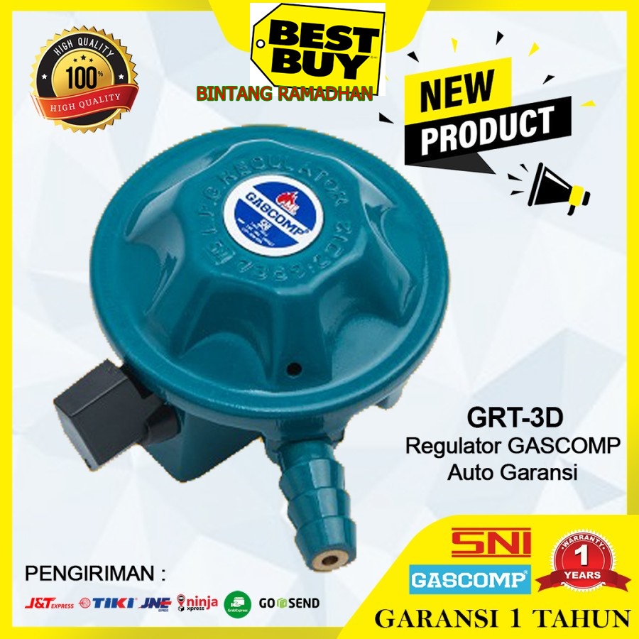 Jual REGULATOR GASCOMP GRT-3D - REGULATOR GAS GASCOMP GRT-3D SNI ...