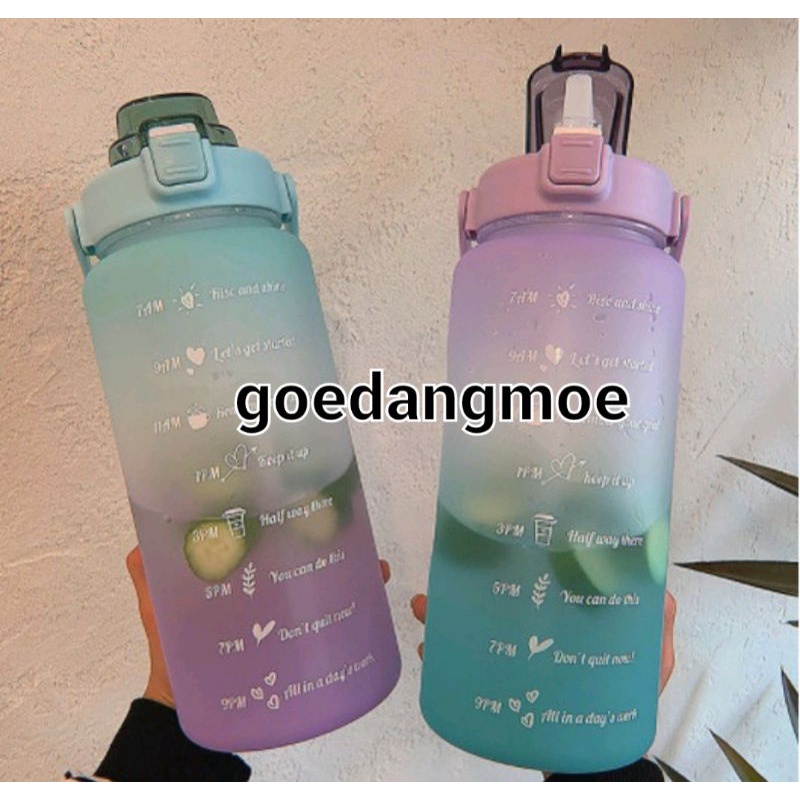 Jual Botol air minum viral 2lt Botol air jumbo besar 2000ml | Shopee ...