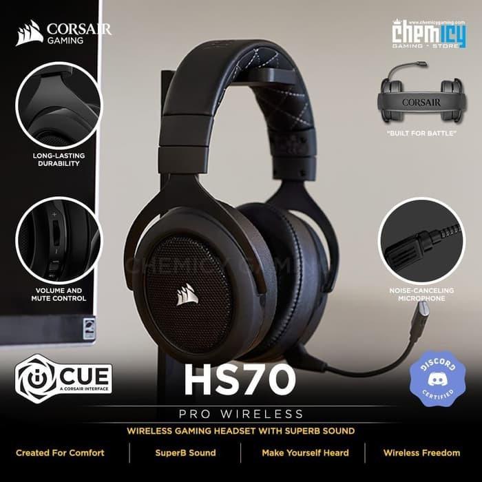 Jual Corsair Hs70 Pro Wireless 7.1 Surround Sound Gaming Headset