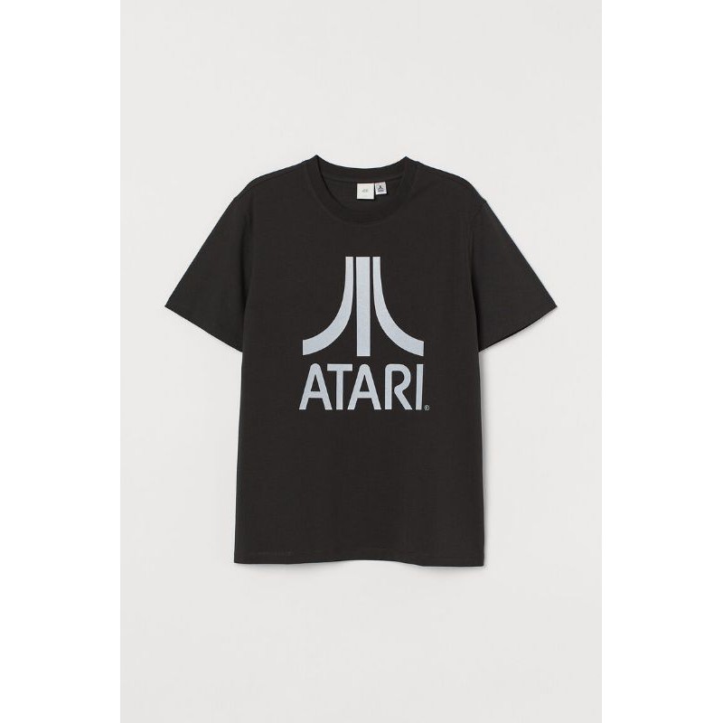 Jual PRINTED T SHIRT BLACK ATARI BY H M Shopee Indonesia