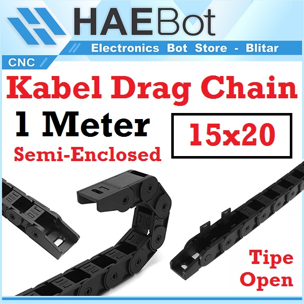 Jual [HAEBOT] Kabel Cable Drag Chain Dragchain Wire Carrier 15x20 CNC ...